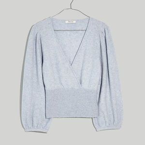 Madewell Wrap V-Neck Sweater in Coziest Yarn